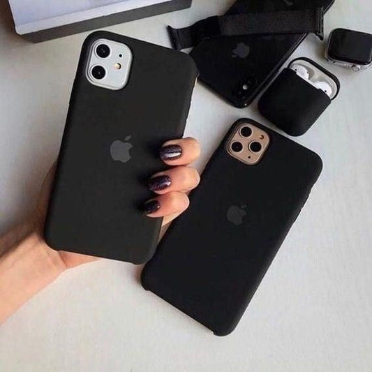 Premium Quality Black Silicone Case 🖤