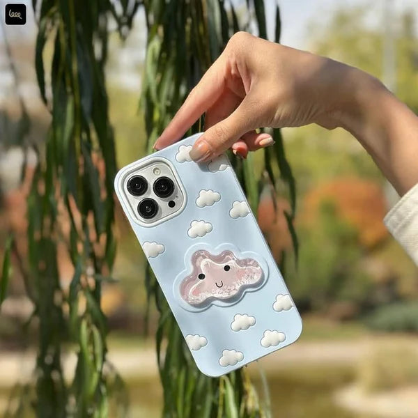 Aqua Floating Adorable 3D Cloud Case