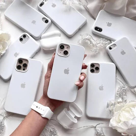 Premium Quality Pure White Silicone Case With Padding Inside