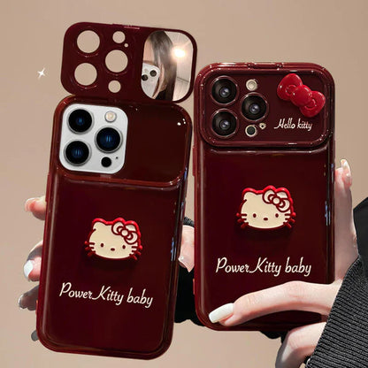 Ruby Power Kitty Mirror Stand Case