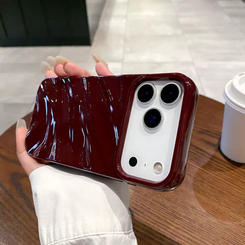 Cherry Burgundy Waves Phone Case