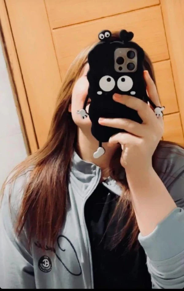 3D Black Eyes Cartoon Case