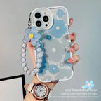 Blue Floral Case With Bracelet