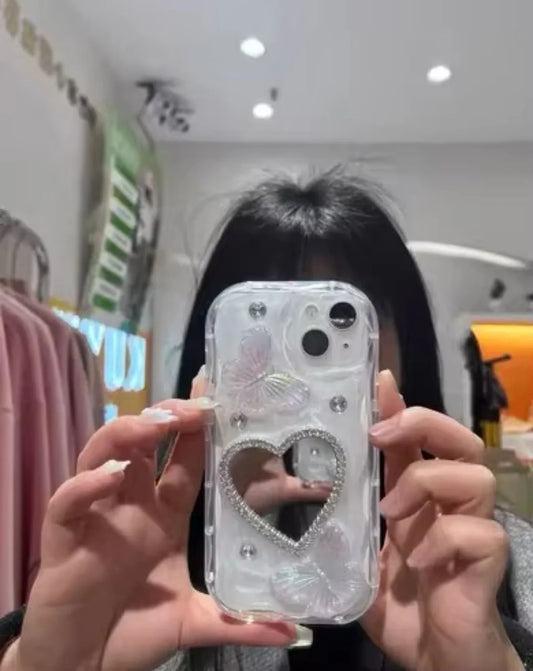 New luxury  Heart Mirror Phone Case