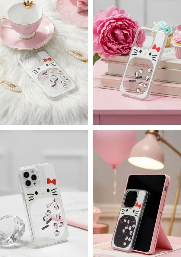 Hello Kitty Glitter Waterfall Transparent Case