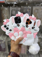 3D Marie Cat Case With Furr Ball (NEW)
