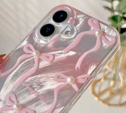 New Pink Ribbon Bow Case