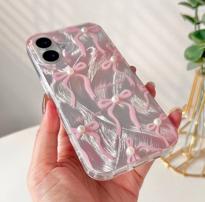 New Pink Ribbon Bow Case