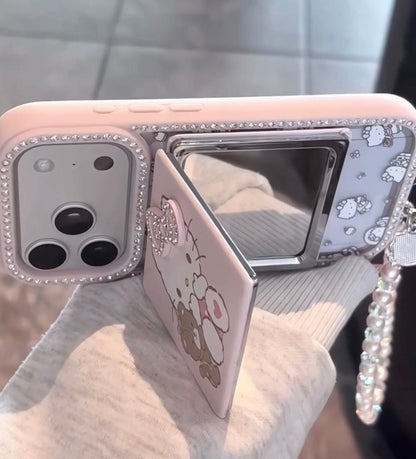 Luxury Diamond Vanity Hello Kitty Bow Case