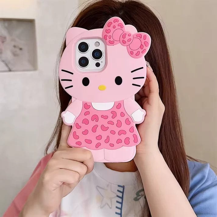 New Cute 3D Kitty Bow Case