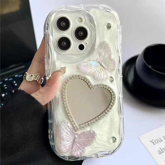 New luxury  Heart Mirror Phone Case