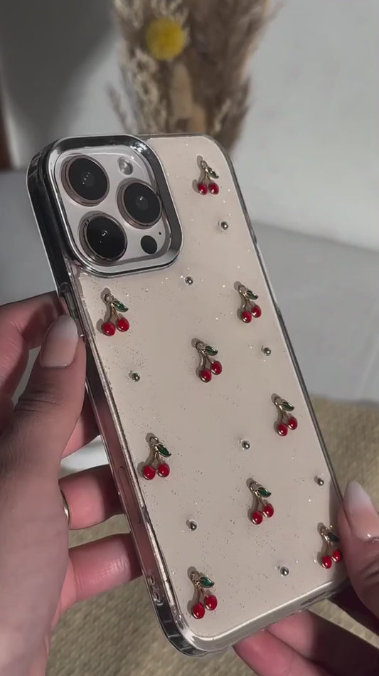 New Cherry 🍒 Shimmer Glittery Case