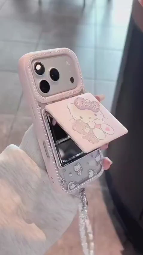 Luxury Diamond Vanity Hello Kitty Bow Case