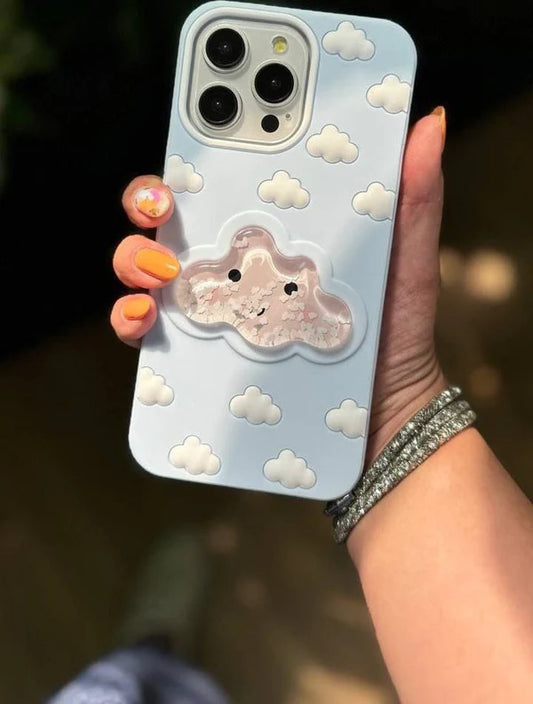 Aqua Floating Adorable 3D Cloud Case