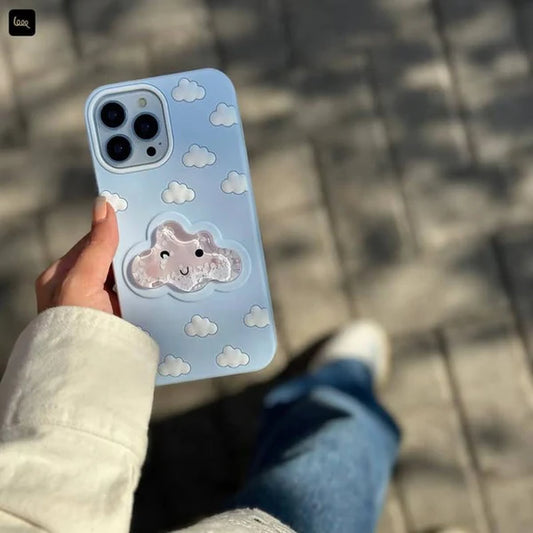 Aqua Floating Adorable 3D Cloud Case