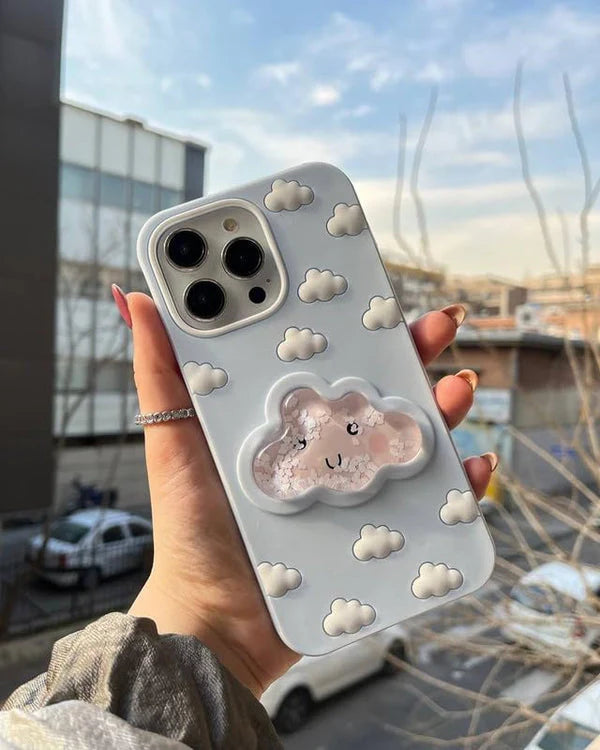 Aqua Floating Adorable 3D Cloud Case