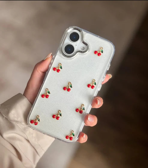 New Cherry 🍒 Shimmer Glittery Case