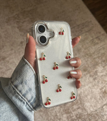 New Cherry 🍒 Shimmer Glittery Case