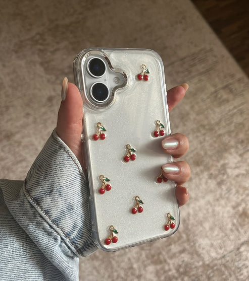 New Cherry 🍒 Shimmer Glittery Case